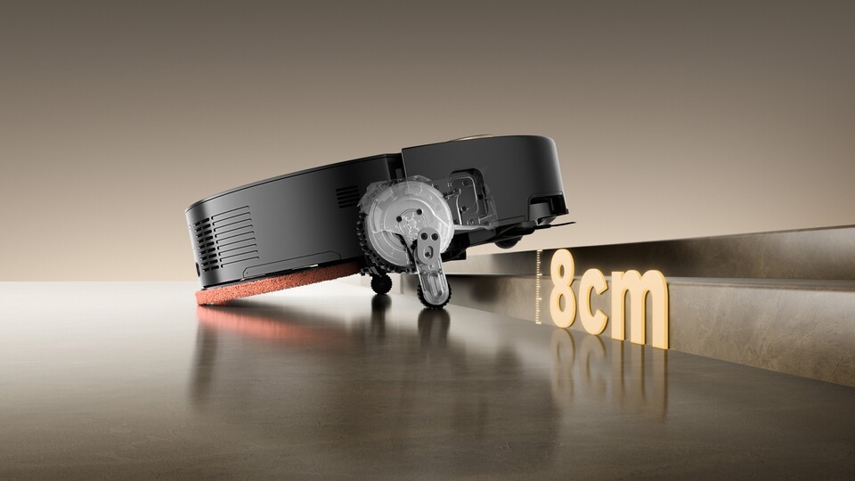 Der Mobius 60 schafft stolze acht Zentimeter — bergauf, und bergab — ohne mit der Wimper zu zucken.