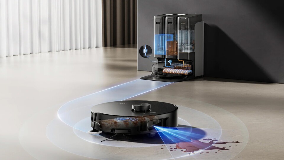 Wischt immer mit frischem Wasser, und verstaut den Dreck seperat: Der Z50 Ultra ist ein echtes Reinigungs-Biest.