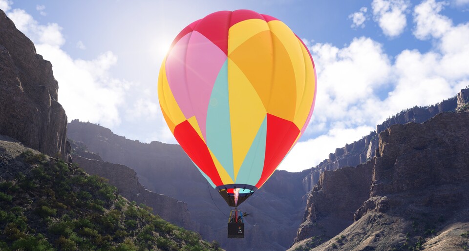 Es könnte wohl kaum idyllischer sein, als mit dem Heißluftballon durch einen Canyon zu fliegen.
