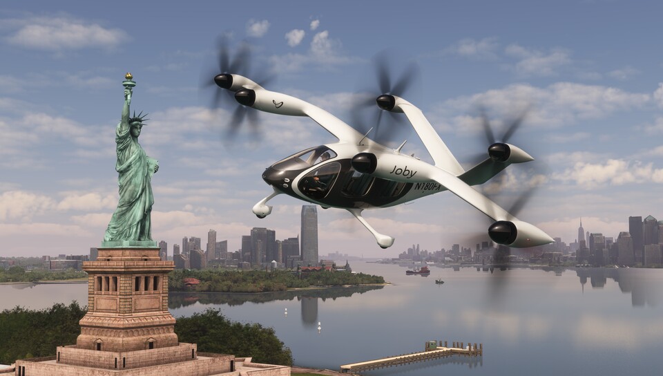 Der elektrisch betriebene VTOL Jobsy S4 ist eine Mischung aus Multikopter und Flugzeug.