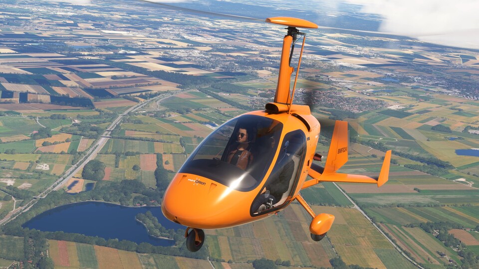 Der M24 ist etwas breiter als viele andere heutige Tragschrauber – das liegt einfach daran, dass beide Insassen neben- statt hintereinander sitzen.