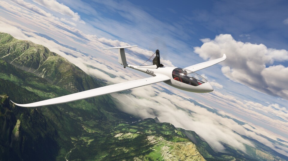 Der Pipistrel Taurus M verfügt über ein Doppelfahrwerk.