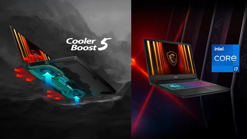 Mit einem schicken Design und cooler RGB-Tastatur überzeugt der MSI Katana 15 HX auch optisch!