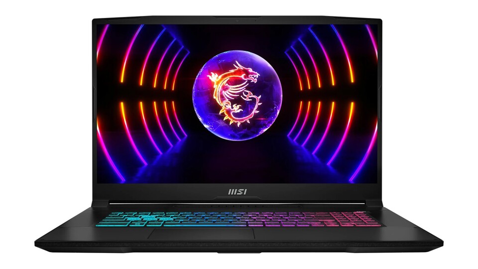 MSI macht mit dem Katana 15 Gaming-Laptop keine Experimente beim Design. Auf eine schicke RGB-Beleuchtung müsst ihr aber trotz dünnem Gehäuse nicht verzichten.