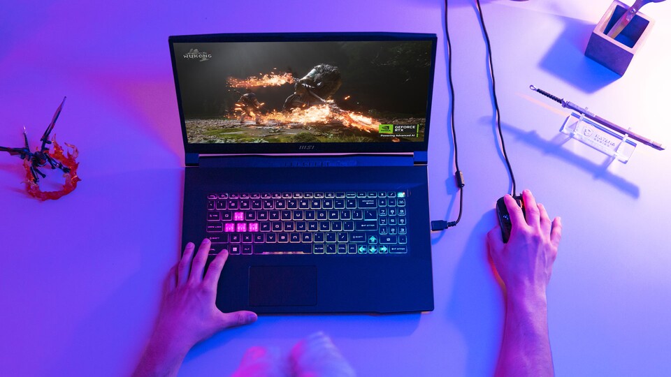 Mehr Displayfläche für die beste Grafik. Das MSI Katana 17 Gaming-Laptop bekommt ihr auch mit größerem Display günstig!