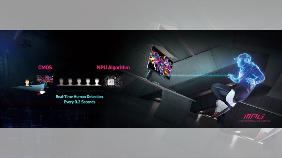 Der »AI Care Sensor« im MSI-Monitor verspricht dank Echtzeit-Erkennung eine intelligente Art, das Burn-in-Phänomen zu vermeiden.