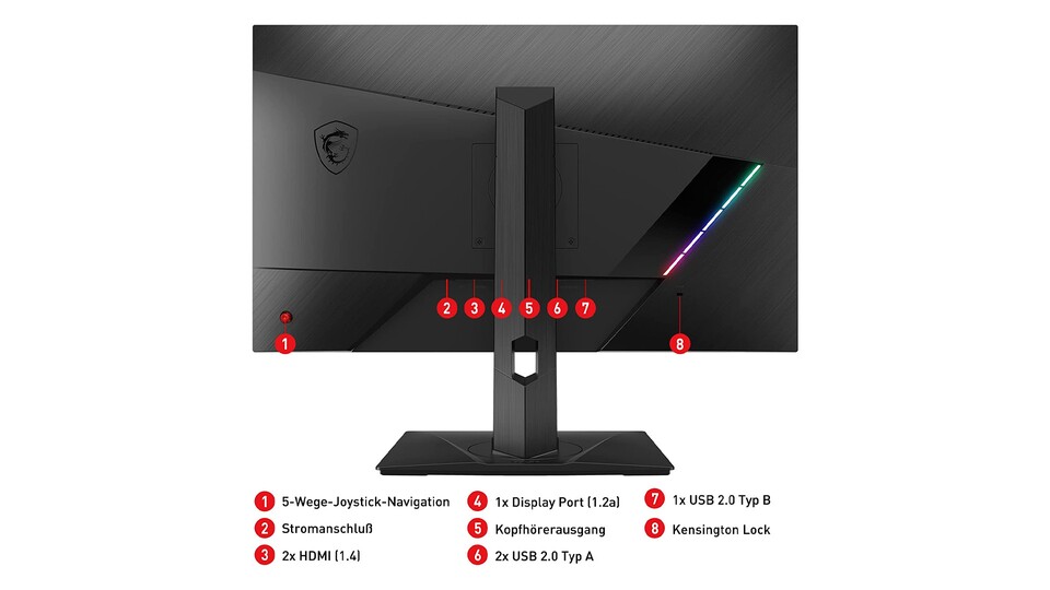 Hinsichtlich Kompatibilität braucht ihr euch beim MSI Gaming Monitor ebenfalls keine Sorgen machen.