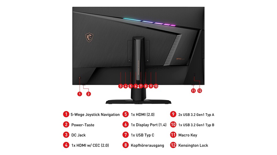 Der MSI Optix Gaming Monitor lässt sich mit seinen zahlreichen Anschlussmöglichkeiten spielend leicht in jedes Gaming Setup einbinden.