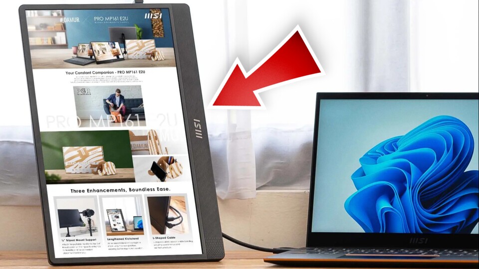 Lohnt sich das tragbare Display von MSI für 79 Euro? (Quelle: MSI)