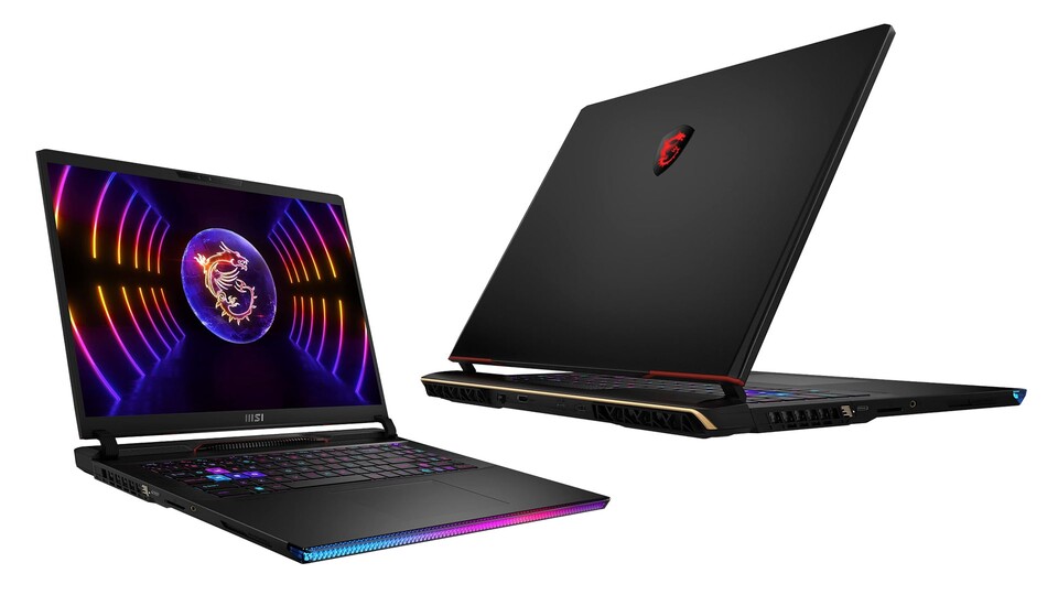 Der MSI Raider besticht mit elegantem Design und scharfer Optik - sowohl von vorne als auch von hinten.