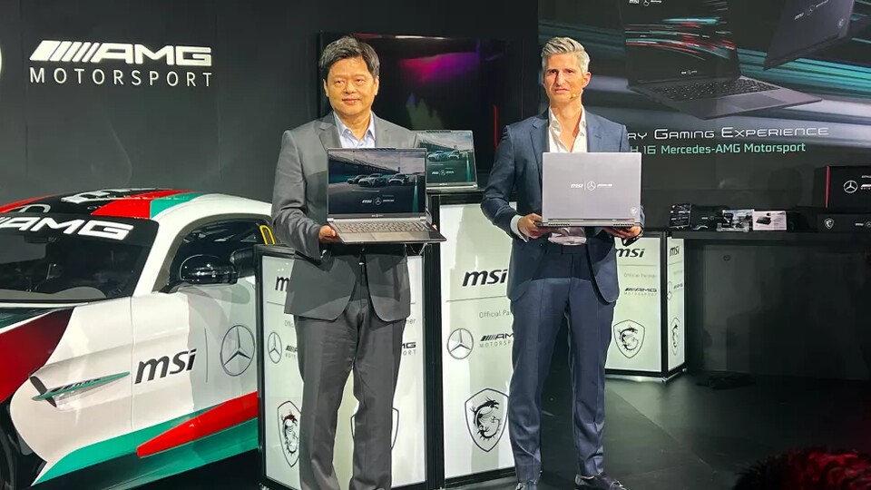 Der Gaming Laptop von MSI und Mercedes wurder auf der Computex 2023 vorgestellt. (Bild: Future John Loeffler)