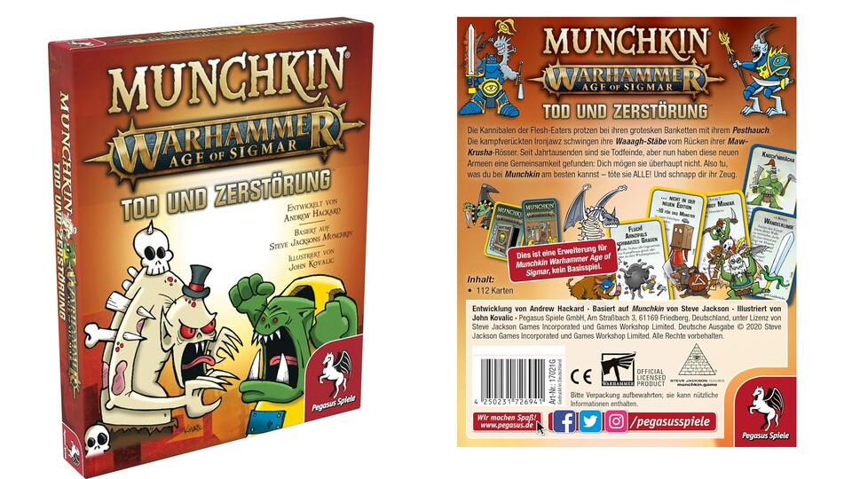 Space Marines, Monster und Intrigen: Warhammer passt perfekt zu Munchkin.