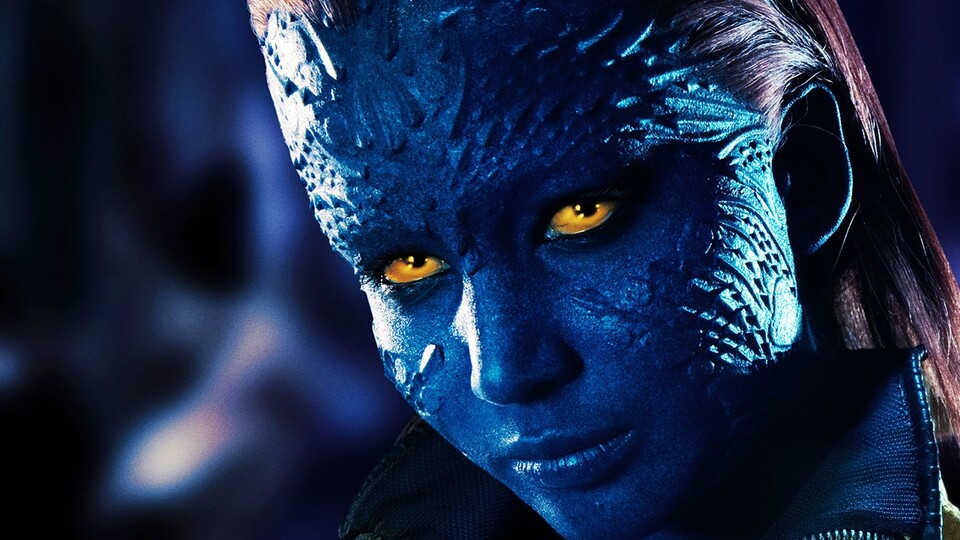 Mutantin Mystique ist für ihre blaue Haut und graue Moral bekannt.