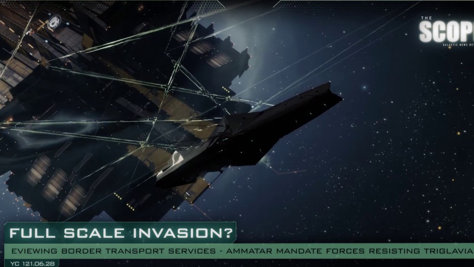 Nachrichtensender aus Eve Online berichtet über eine mysteriöse Invasion von NPC-Schiffen