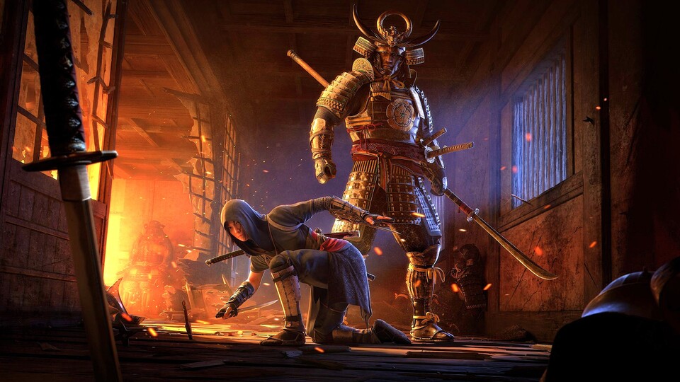 Naoe und Yasuke stehen sich zunächst als Feinde gegenüber, schließen sich später jedoch zusammen.