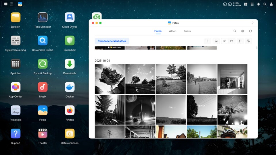 Das Betriebssystem des Ugreen DH4300 Plus erinnert optisch an MacOS. (Bildquelle: Duy Linh DinhGameStar Tech)