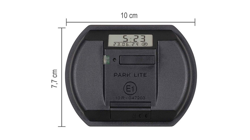 Die überschaubaren Maße machen diese Parkuhr nahezu unsichtbar, sobald man sie in den Alltag integriert hat.