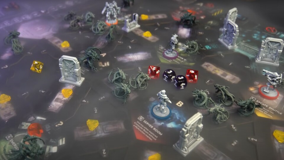 In Nemesis: Retaliation kämpfen hochgerüstete Marines gegen fiese Aliens. Bildquelle: Awaken Realms.