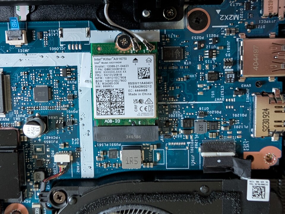 Die Intel Killer AX1675i WLAN-Karte unterstützt WiFi 6E