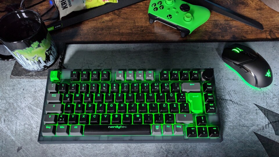 Wer Grün mag, ist hier definitiv gut aufgehoben, die Tastatur kann aber auch alle anderen Farben ausstrahlen.