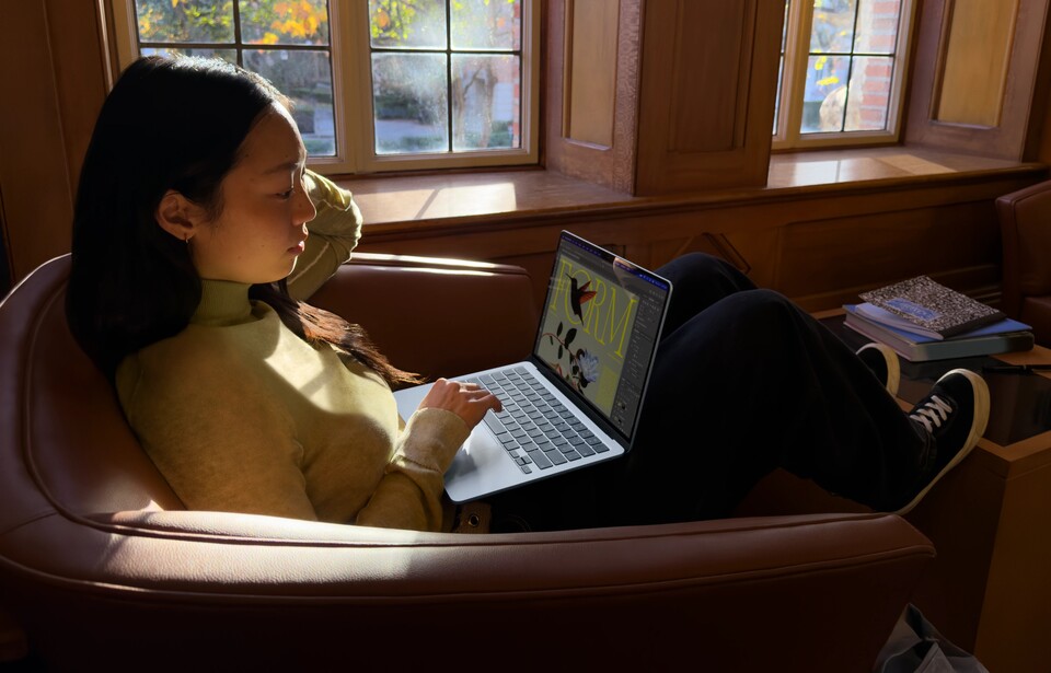 Das MacBook Air hat jetzt bereits in der Basis-Version eine 512-GB-SSD und 16-GB-RAM. (Quelle: Apple)