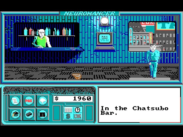 Das Spiel beginnt wie der Roman in der Chatsubo Bar. Die Szene erinnert auch an den Hive Club in Deus Ex: Human Revolution. 