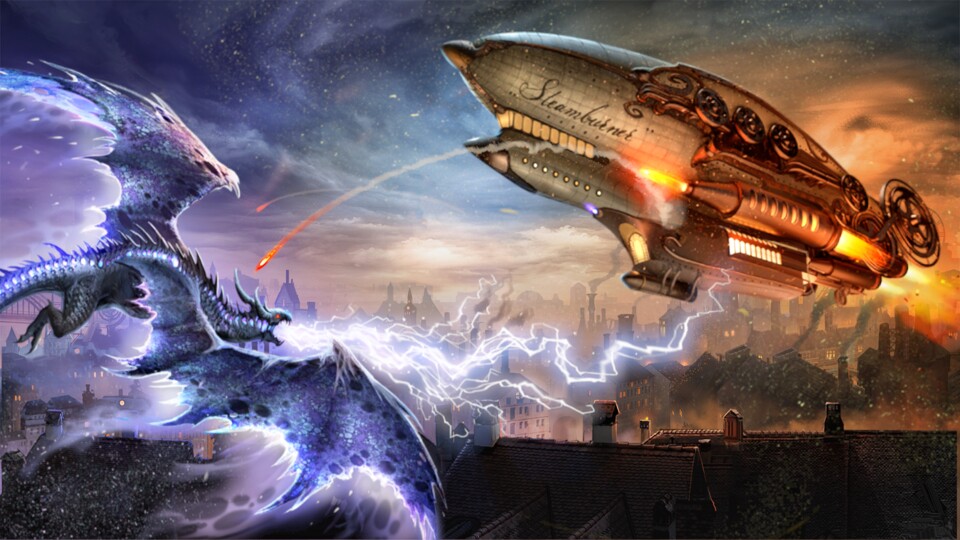 Drachen und Zeppeline in einer Spielwelt - das will New Arc Line bieten.