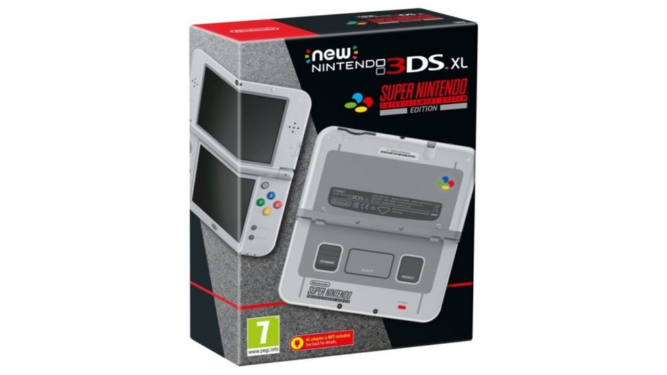Der New Nintendo 3DS XL in der SNES Edition zeigt jedem die Retro-Leidenschaft des Besitzers.