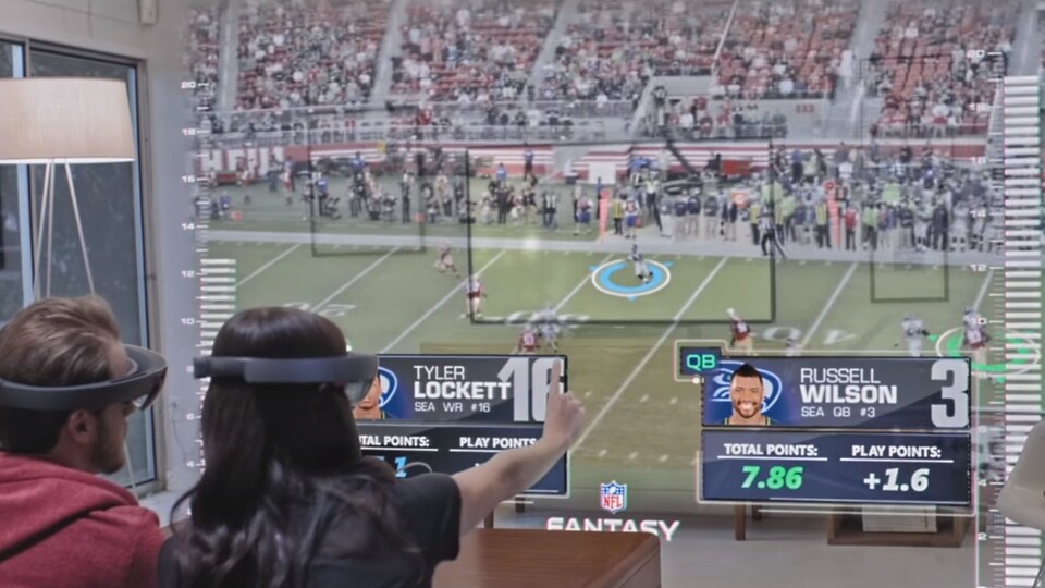 So könnte eine NFL-Übertragung mit Hololens aussehen.