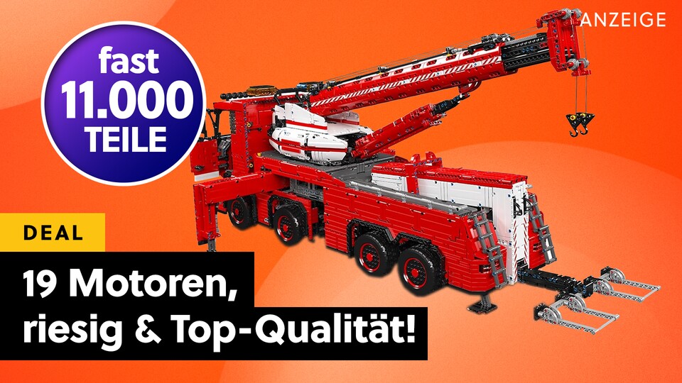 Nicht mal LEGO Technic hat so etwas: Ein 11.000 Teile großer Abschleppkran - mit 19 Motoren!