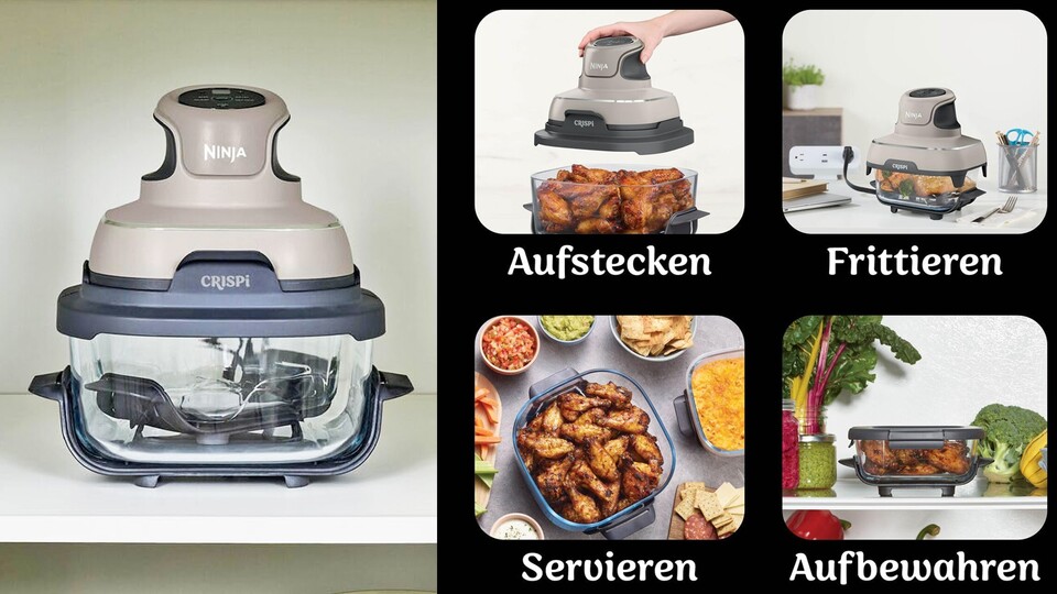 Egal ob frische Mahlzeiten zum direkten Servieren oder zum Aufwärmen eures Mittagessens. Der CRISPi machts!