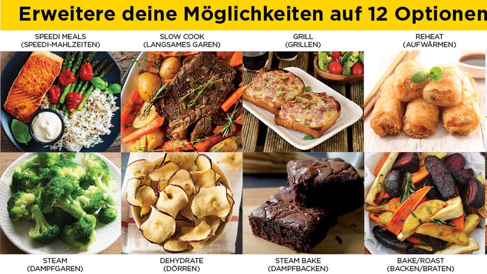 Der Multikocher von Ninja ist ein wahrer Allrounder und verbraucht vor allem viel weniger Platz auf der Theke als jedes Gerät einzeln.