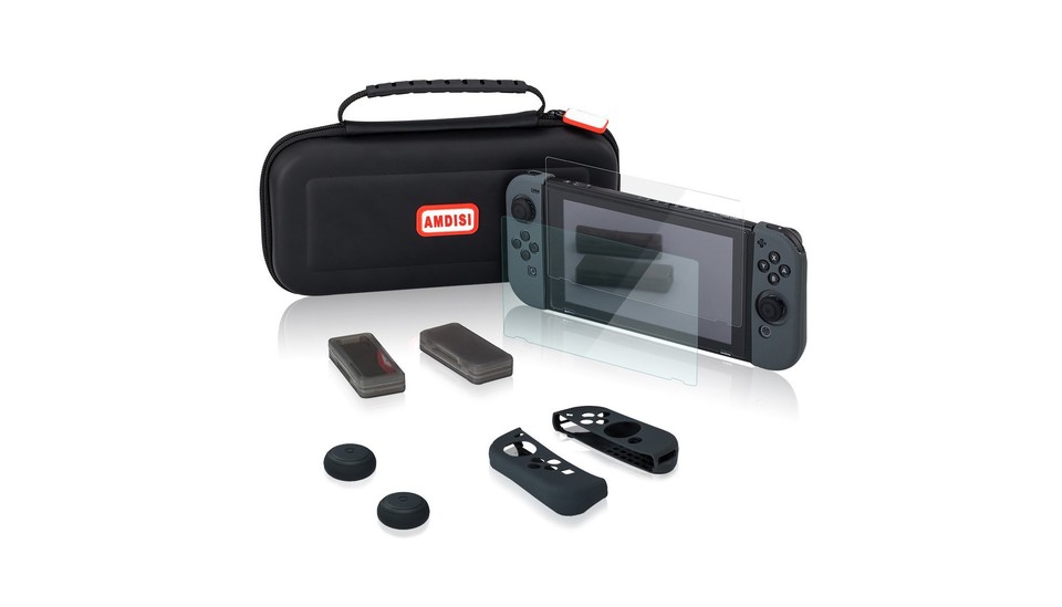 Das Nintendo Switch Hardcase inklusive Display-Schutzfolie.