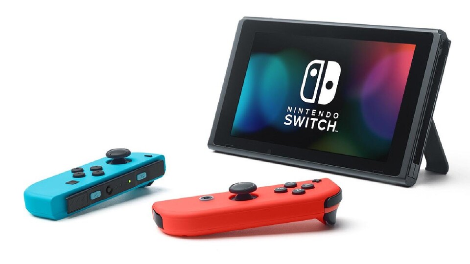 Moment noch verfügbar: Nintendos Switch mit buntem Joy-Con-Controller.