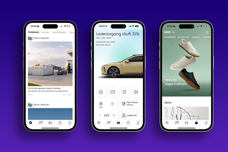 Die App bietet alle nötigen Features an und verbindet euch mit der NIO-Community.
