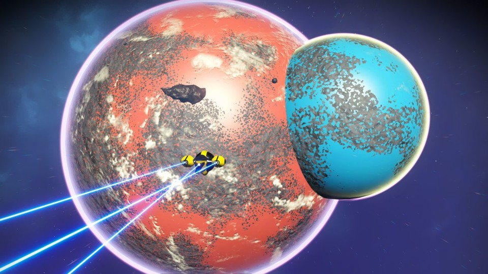 Kurz nach dem Origins-Update berichteten No-Mans-Sky-Spieler von Bug-Planeten, die unmögliche Formen und Farben zeigten. Patches haben diese Sichtungen mittlerweile größtenteils wieder aus dem Universum entfernt.
