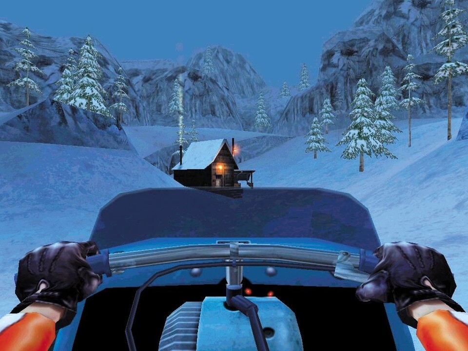 Auf dem Schnee-Mobil schliddern Sie durch die Alpen.