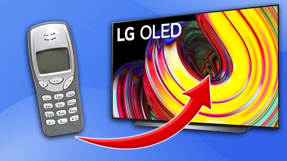 Vom Nokia 3210 auf den Smart-TV: Ein Start-up will T9 wieder salonfähig machen. (Bild: LG, Bongkochrut, ImTiyaz Baba - adobe.stock.com)