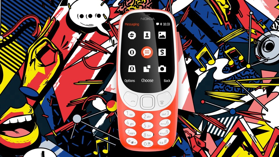 Auch heute kommen regelmäßig altmodisch anmutende Handys heraus, wie das hier abgebildete Nokia 3310 Remake. (Bild: HMD Global)