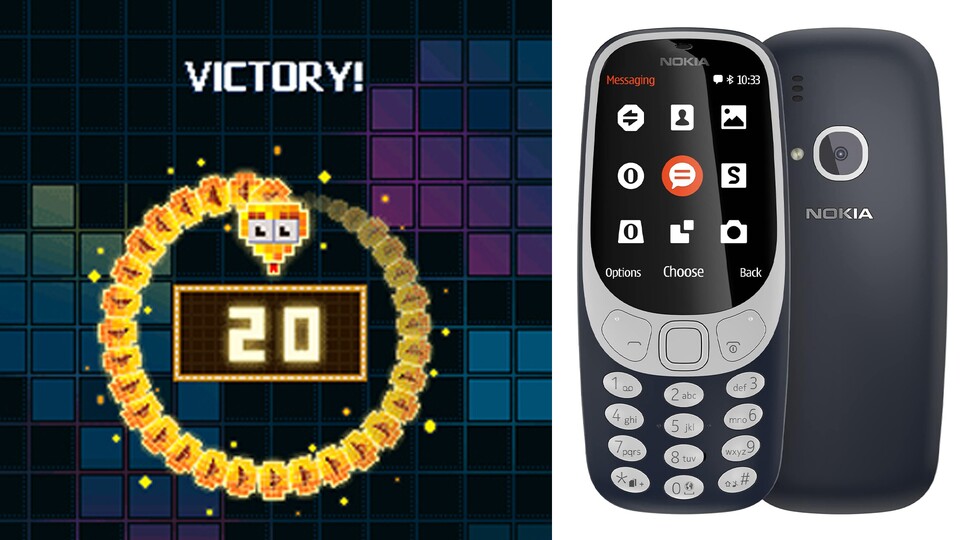 Das wohl beste Handyspiel aller Zeiten: Snake! Ihr könnt es natürlich auch auf dem neuen Nokia 3310 spielen.