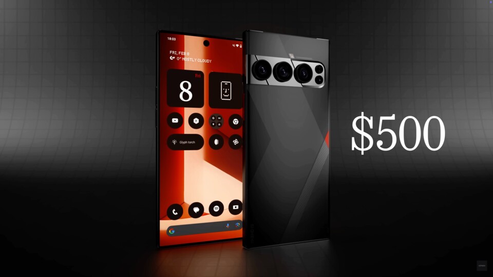 Insgesamt belaufen sich die Materialkosten auf rund 500 US-Dollar. In der Regel fällt der Preis im Handel deutlich höher aus, als das, was so ein Handy tatsächlich an Material kostet. (Bild: Nothing, ConceptCentral)