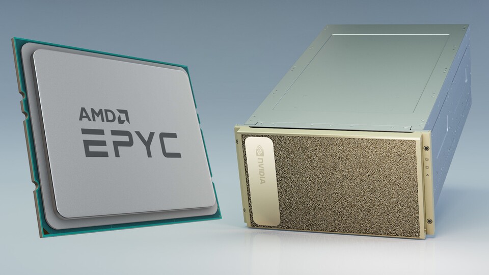 Bisher hat Nvidia bei den DGX-Systemen für den professionellen Bereich auf Intel-Prozessoren gesetzt. Das ändert sich mit dem DGX A100.