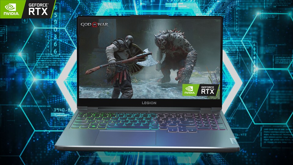 Raytracing-Power für einen Laptop: Die GeForce RTX 3070 hat 46 Raytracing-Kerne, die für perfekte Lichtstimmungen sorgen.