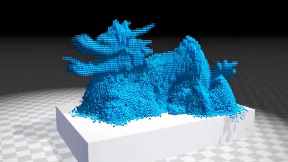 Um das Verhalten von Flüssigkeiten und Stoffen korrekt wiederzugeben braucht es komplexe Physik-Berechnungen.