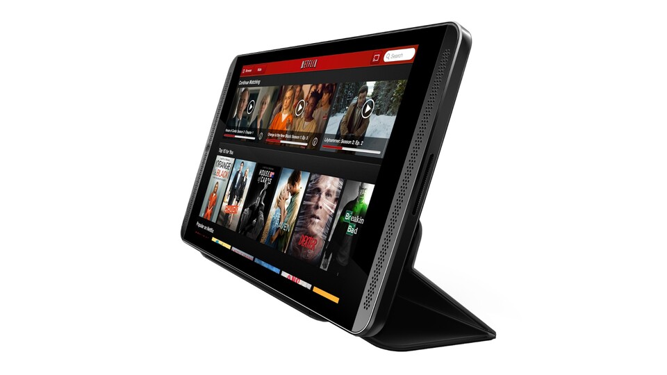 Über Video-on-Demand-Portale wie Netflix wird aus dem Shield Tablet auf Wunsch auch ein Mediaplayer.