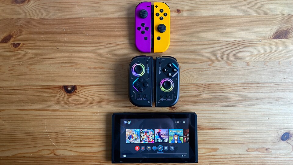 Die Hyperion 2 sind rund ein Viertel breiter als die Originale von Nintendo.