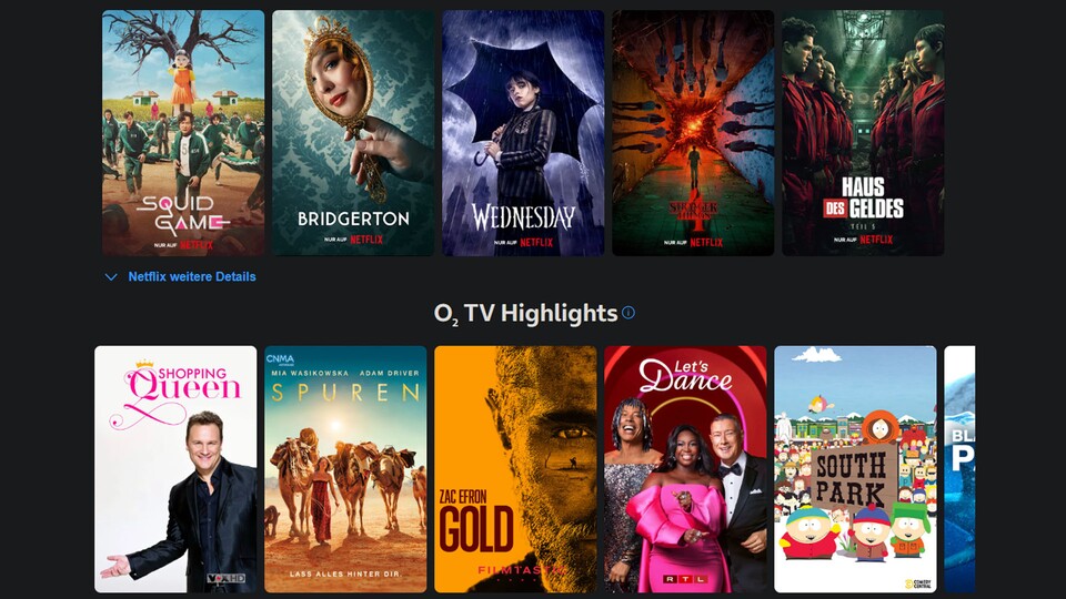 Für die, die nicht auf Netflix oder Disney+ verzichten möchten, gibt es zusätzliche Pakete, die O2 TV mit den Streaming-Plattformen kombiniert.