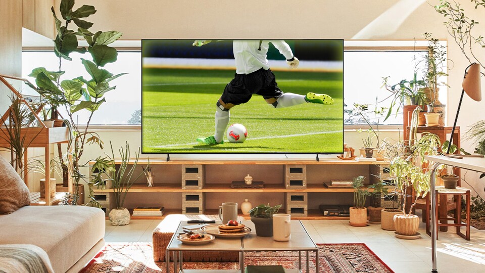 So kann der Fußball-Sommer starten. Euer neuer Samsung-TV wartet auf euch.