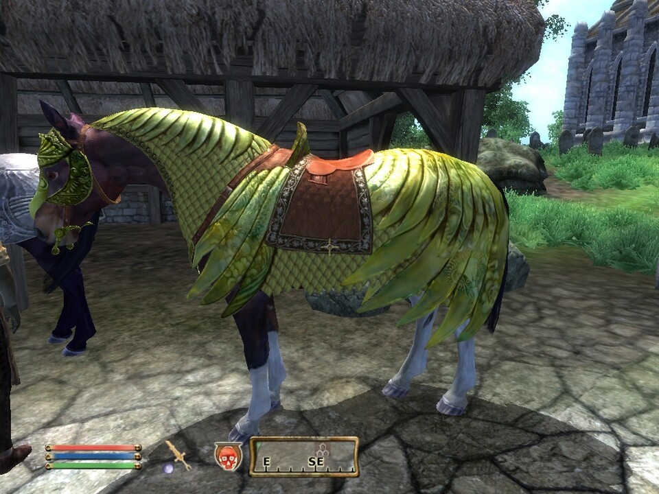 Das erste DLC für Oblivion und eines der ersten DLCs überhaupt war diese Pferderüstung. Kein guter Start.