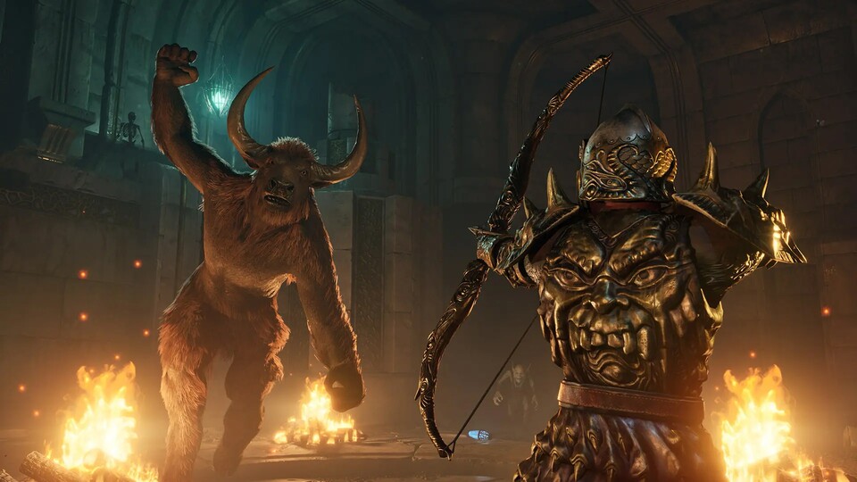 Typisch für Elder Scrolls erwarten euch coole Waffen, starke Zauber und gefährliche Gegner!